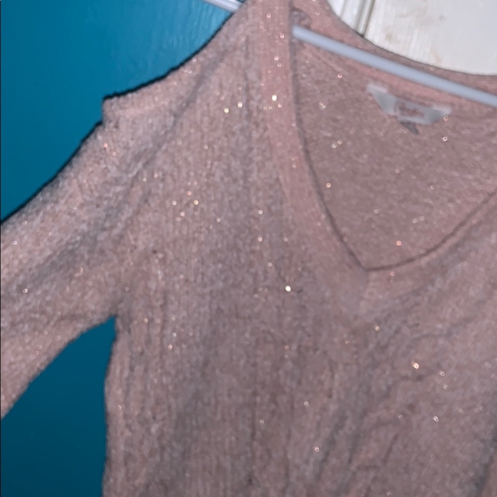 Candie's Open-Shouldered Sweater